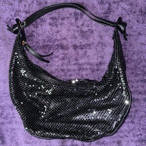 Y2K Sparkly Sequin Black Shoulder Bag ⋆༺✮༻⋆
